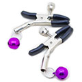 Nipple Clamp Single 金屬乳夾-單鈴(紫) fz-30c