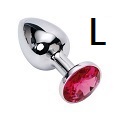 Metal Plug SM鑽石金屬肛塞(銀色,圓形 )鑽石不設選色(大)AP-AL001-L