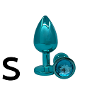 Metal Plug SM鑽石金屬肛塞(藍色,圓形 )鑽石不設選色(小)BLUE-AL001-S