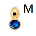 Metal Plug SM鑽石金屬肛塞(金色,圓形 )鑽石不設選色(中)AP-AL001G-M