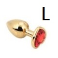 Metal Plug SM鑽石金屬肛塞(金色,心形)鑽石不設選色(大)AP-AL004G-L