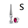 Metal Plug SM鑽石金屬肛塞(尖頭銀色,圓形 )鑽石不設選色(小)AP-AL029-S