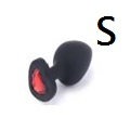 Silicone Plug SM鑽石矽膠肛塞(黑色,心形)鑽石不設選色(小)AP-S02-S