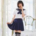 日系櫻花-水手學院服(藍領藍裙) FX7034