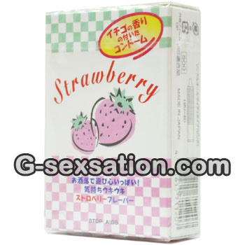 中西 Strawberry 草莓香味安全套 - 5 片裝