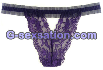 震蛋挑逗- V 形蕾絲小丁褲(紫色) CK356