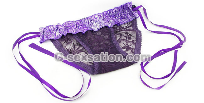 浪漫果實-綁帶蕾絲內褲(紫色) CK905
