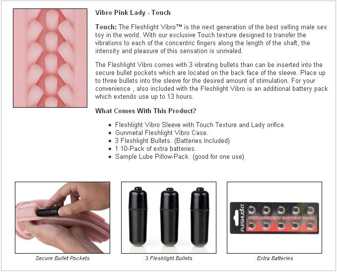 Vibro 電筒罐震動自慰器 - 粉紅陰部觸感型