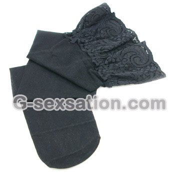 Silk Stockings 蕾絲花邊絲襪(黑色) KM405