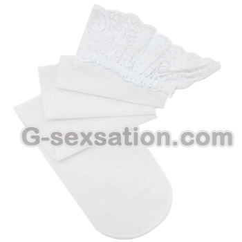 Silk Stockings 蕾絲花邊絲襪(白色) KM405