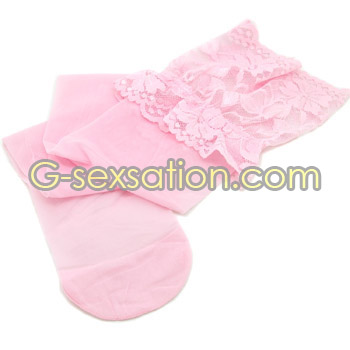 16厘米蕾絲花邊絲襪(粉紅) KM6729