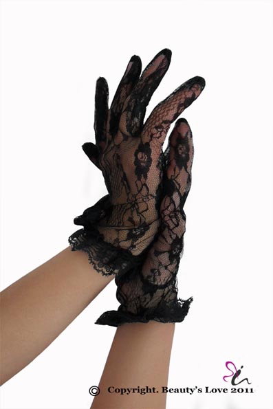 MM9058 - 蕾絲手套(黑色)