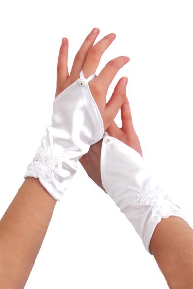 Wedding Gloves 緞面手套-短(白) MM9065