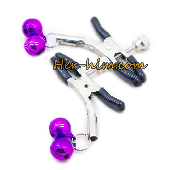 Nipple Clamp 金屬乳夾-雙鈴(紫) np-65p