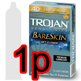 Trojan 戰神 Sensitivity Bareskin 裸肌超薄-1片散裝