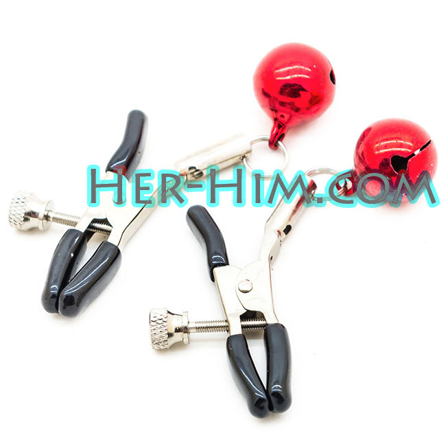 Nipple Clamp Single 金屬乳夾-單鈴鐺(紅) fz-30-a