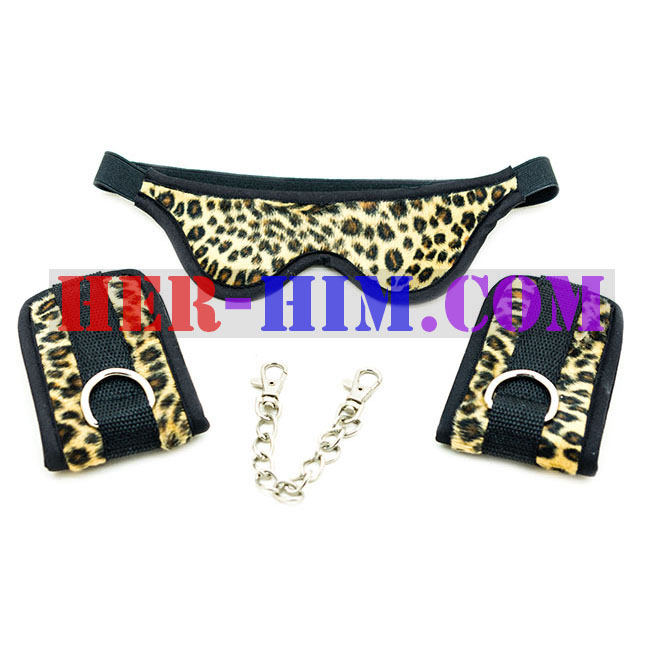 Leopard Mask + Handcuffs 豹紋眼罩+手銬 R-1021