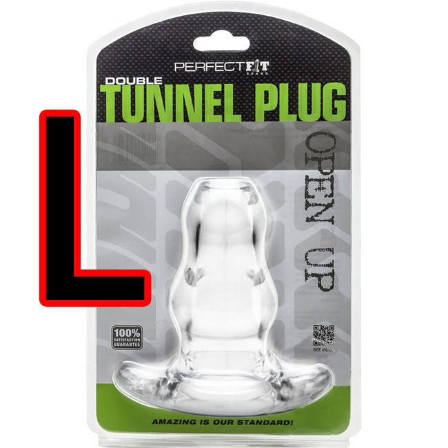 Perfect Fit - Double Tunnel Plug Large Clear 雙峰隧道-後庭擴張肛塞(透白) L