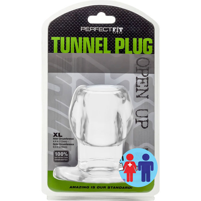 Tunnel Plug 肛門隧道-後庭擴張肛塞(透白) XL