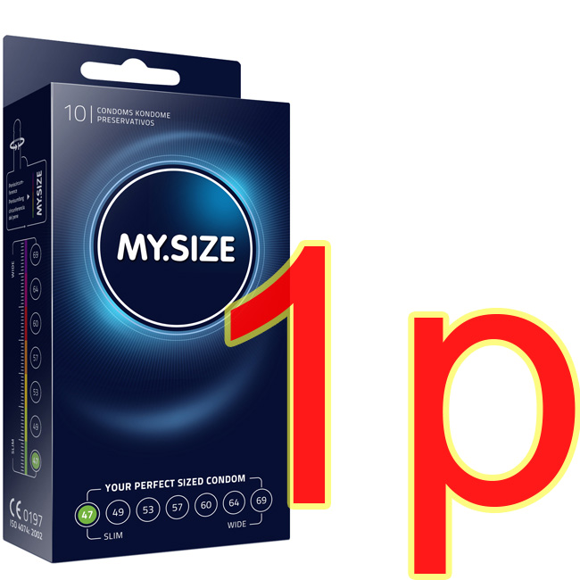 My Size - Natural Latex Condom 47 Width 1 pc | My Size 47 天然膠乳避孕套-1片散裝
