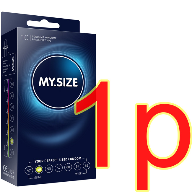 My Size - Natural Latex Condom 49 Width 1 pc | My Size 49 天然膠乳避孕套-1片散裝