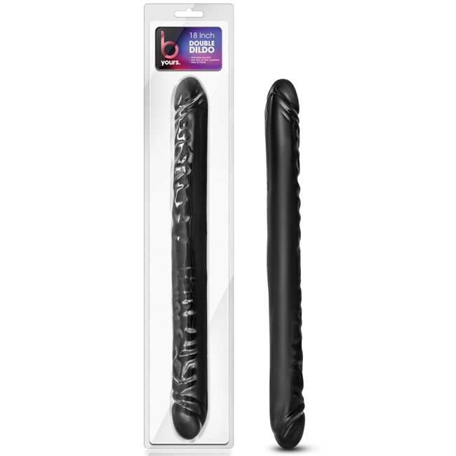 B Yours 18 inch Double Dildo Black BL-36795