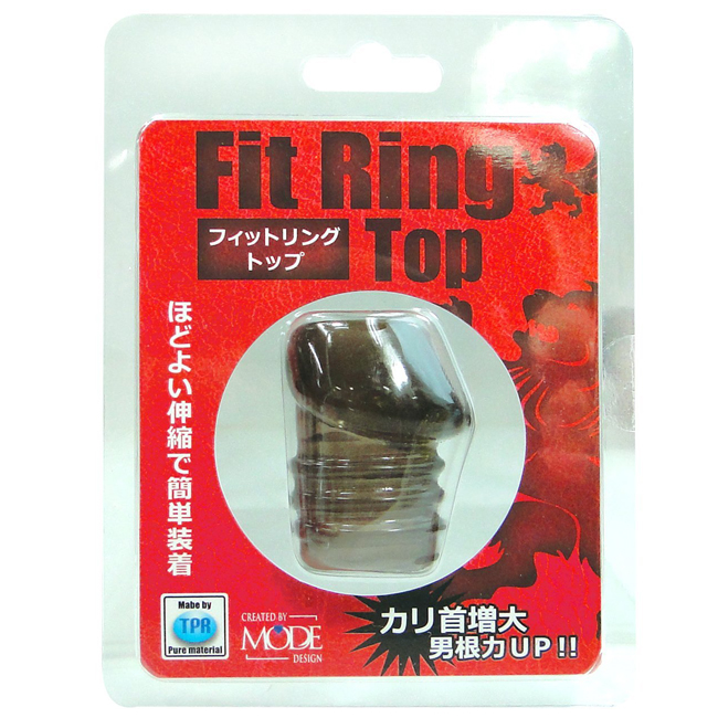 Fit Ring Top Smoke 男根加粗套(透明黑)
