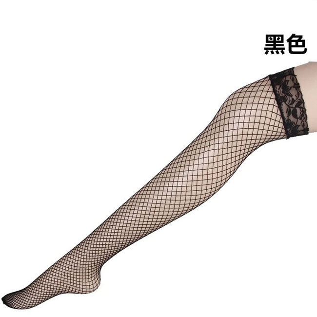 Fishnet Stockings 花邊長筒網襪(黑) FX7204