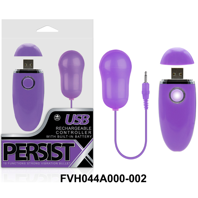 Persist X 持續-10段變頻USB充電式震蛋大頭型(紫) 44A000-002