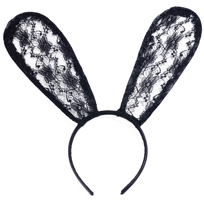 Rabbit Ears 兔耳朵蕾絲頭箍 TT5 (黑)