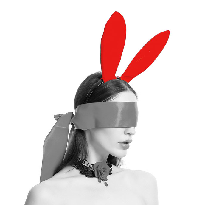Rabbit Ears 兔耳朵絲絨頭箍 TT24 (紅)