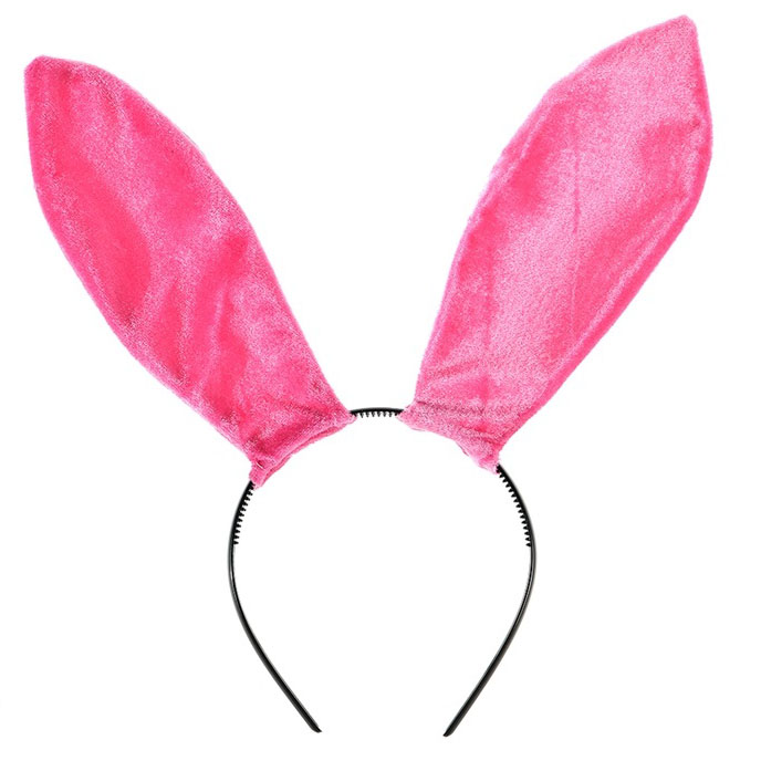 Rabbit Ears 兔耳朵絲絨頭箍 TT24 (粉)