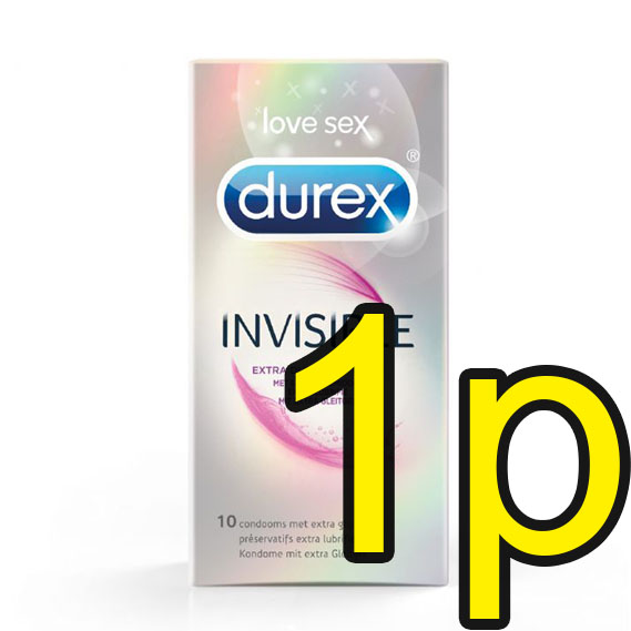 Durex Invisible Extra Lub 輕薄加倍潤滑安全套 1片散裝