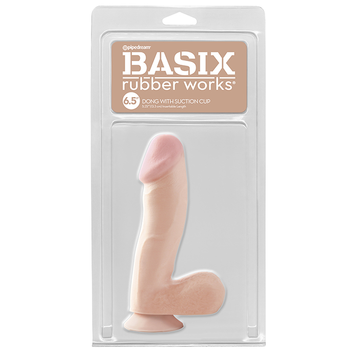 Basix Rubber 6.5英寸仿真陽具棒帶吸盤