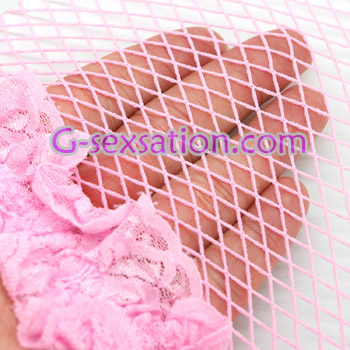 Fishnet 大腿網襪 - 粉紅色 KM2057