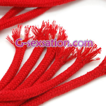 綿繩散鞭(紅色)