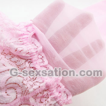 Silk Stockings 蕾絲花邊絲襪(粉紅色) KM405