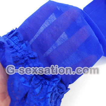 Silk Stockings 蕾絲花邊絲襪(藍色) KM405