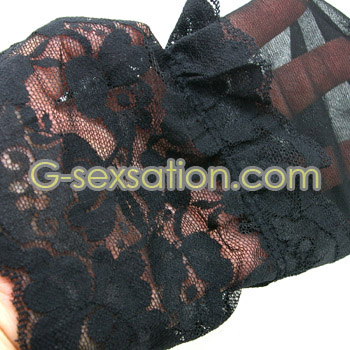 16厘米蕾絲花邊絲襪(黑) KM6729