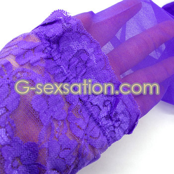 16厘米蕾絲花邊絲襪(紫) KM6729