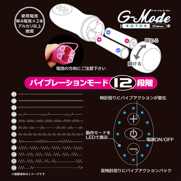 G-Mode Rotor Claw G-Mode震蛋(黑)