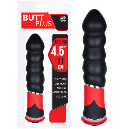Butt Plus Vibrator 十頻震棒(黑色) 082A