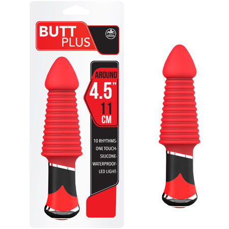 Butt Plus Vibrator 十頻震棒(紅色) 123A