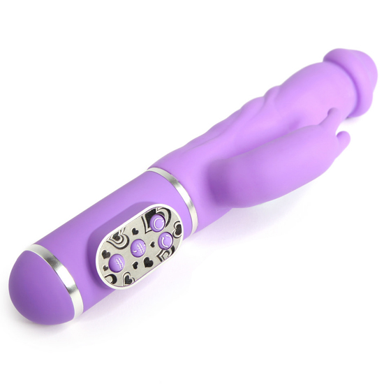 Flaming Amour Rabbit Vibrator 火焰奧馬爾G點轉珠棒(紫)93A00