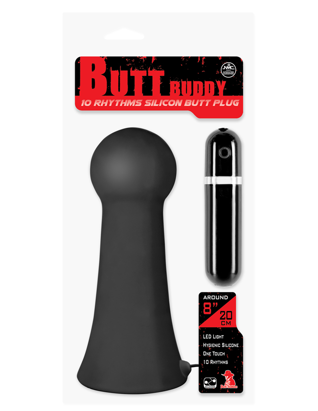 Butt Buddy Giant Butt Plug 後院後庭震動器(黑) 4A00-010