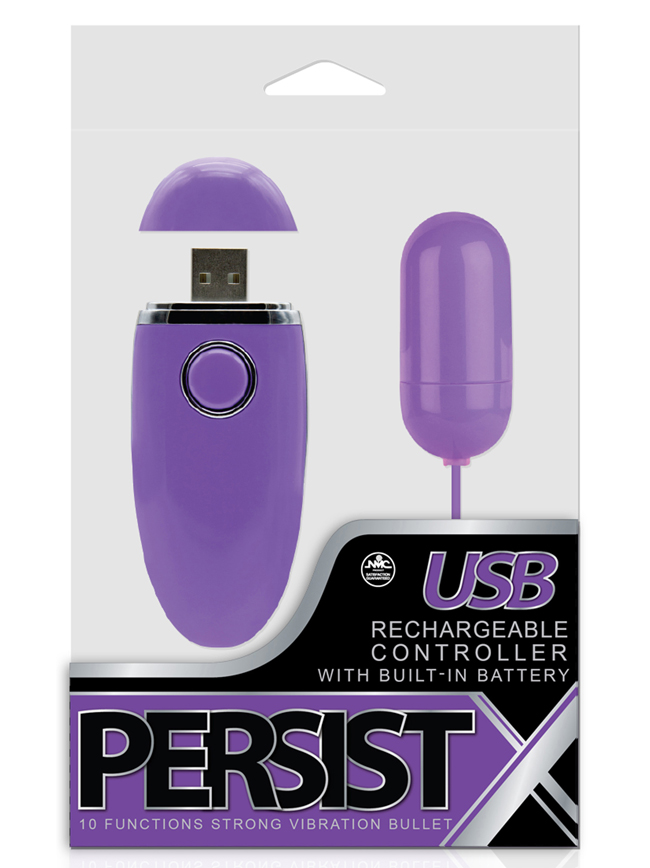Persist X 持續-10段變頻USB充電式震蛋標準型(紫) 42A000-002