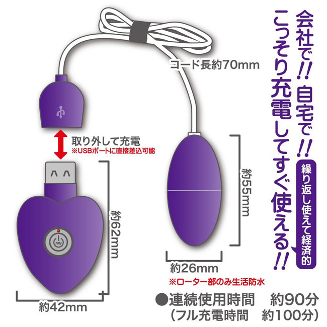 USB Rechargeable Rotor Purple USB充電式震蛋(藍)