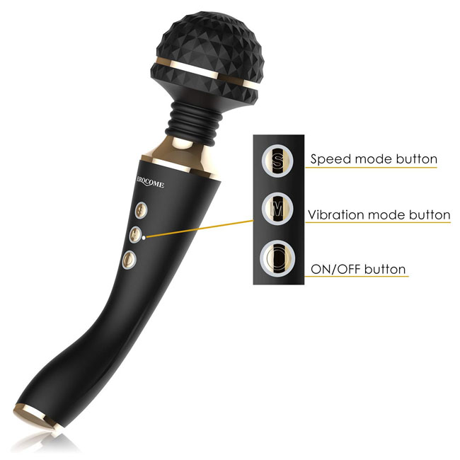 CR. AUSTRILIS rechargeable vibrator (Black) CR. AUSTRILIS 全智能恆溫AV震動棒(黑金)