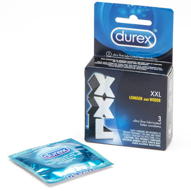 Durex XXL 潤滑安全套 3 片裝