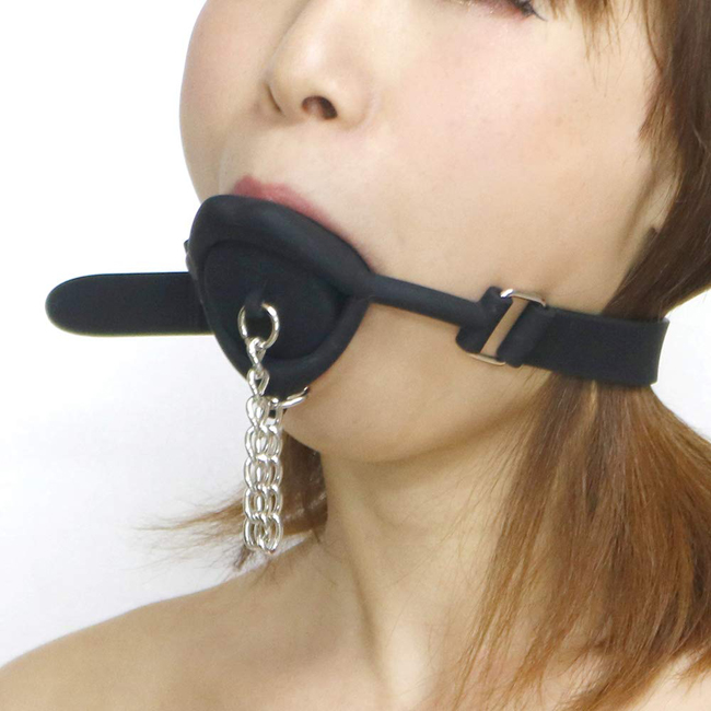 Silicone Mouth Gag With Cap Black 矽膠堵嘴口塞口(黑)